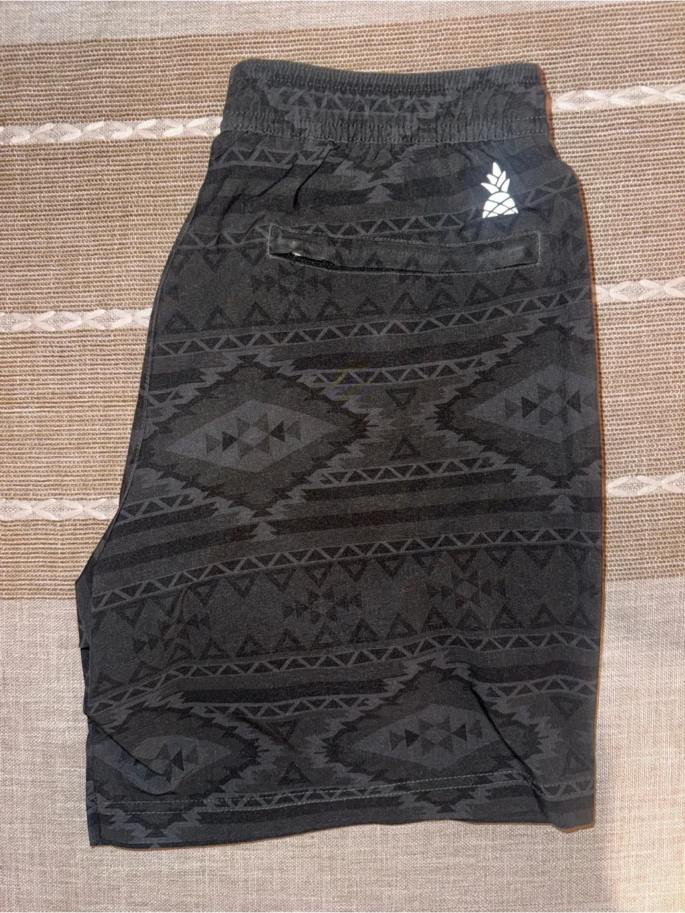 chubbies Black Tribal-Pattern Athletic Shorts